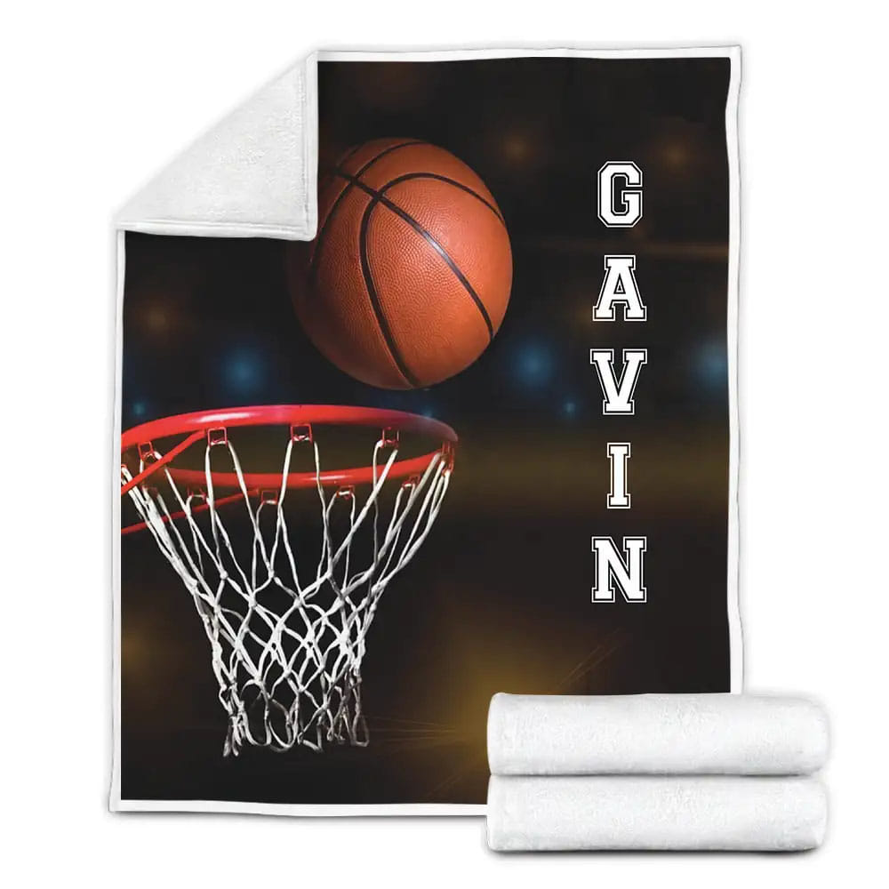 Basketball Hoop Petmytshirt With Your Name And Number Fleece Blanket Gift For Christmas Thanksgiving Halloween