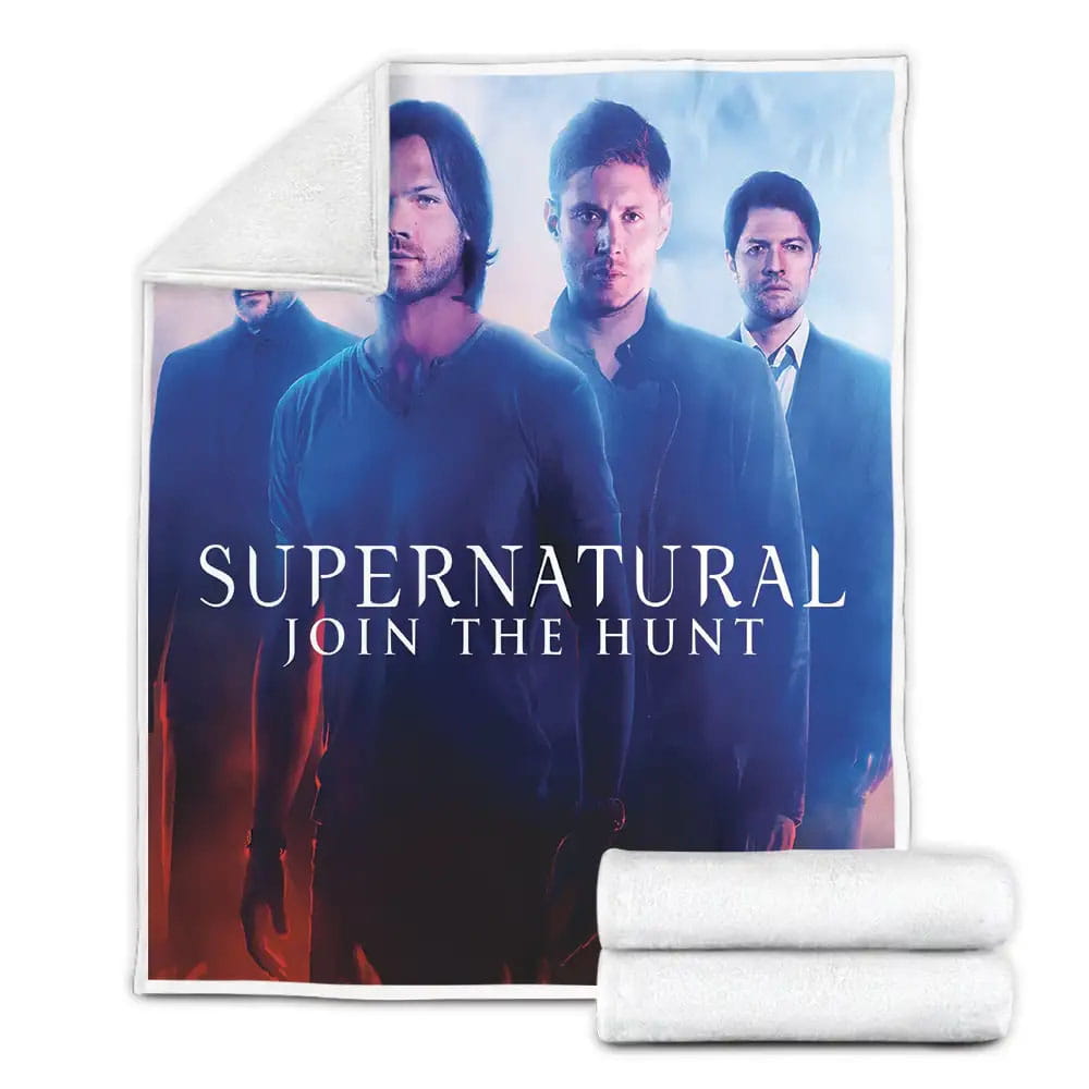 Supernatural Season 10 Wrestle Your Demons Poster Fleece Blanket Gift For Birthday Halloween Christmas Thanksgiving