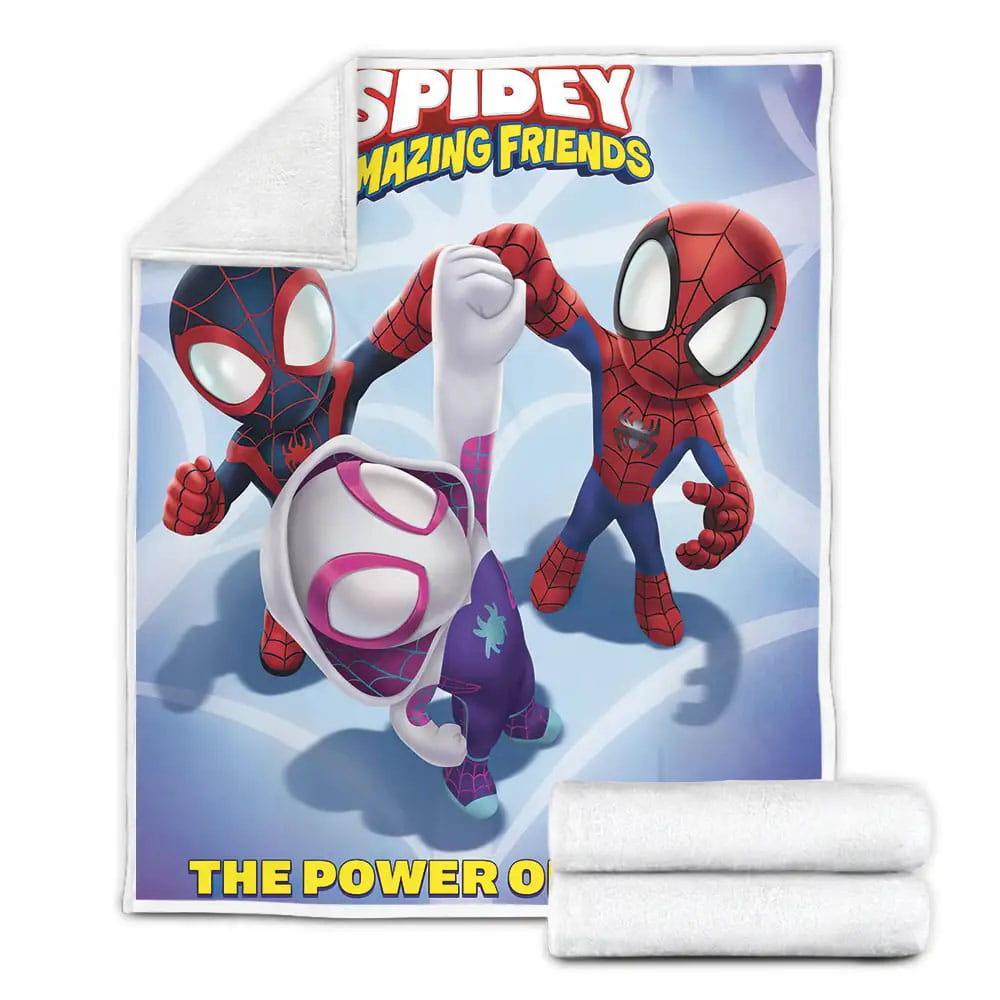 Spidey And His Amazing Friends The Power Of Three Fleece Blanket Gift For Birthday Halloween Christmas Thanksgiving