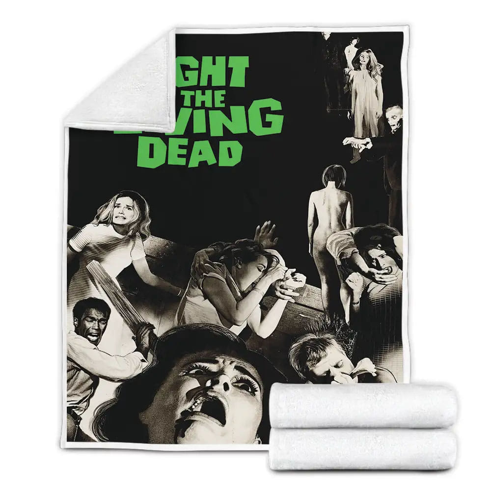 Night Of The Living Dead 1968 Movie Scary Faces Fleece Blanket Gift For Birthday Halloween Christmas Thanksgiving