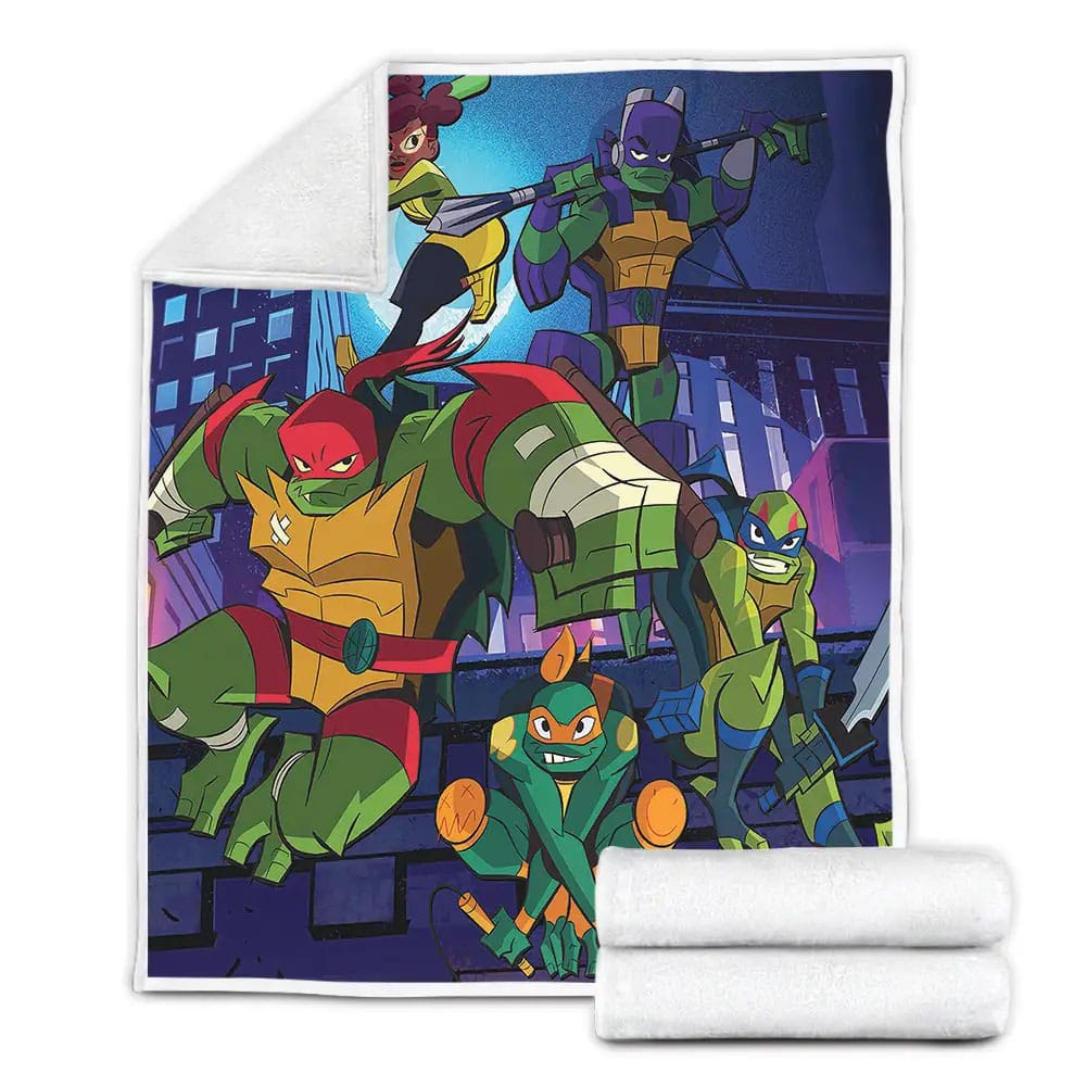 Rise Of The Teenage Mutant Ninja Turtles The Force Poster Fleece Blanket Gift For Christmas Thanksgiving Halloween