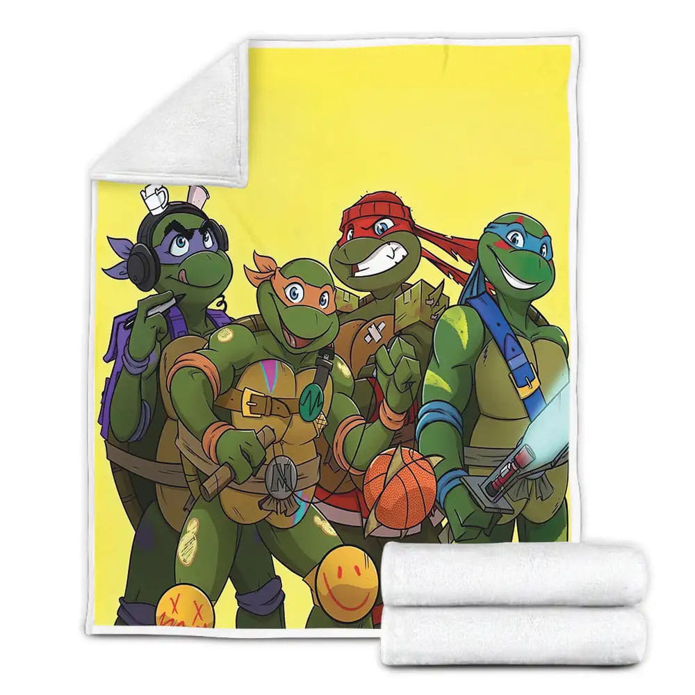 Rise Of The Teenage Mutant Ninja Turtles The Squad Fleece Blanket Gift For Birthday Halloween Christmas Thanksgiving