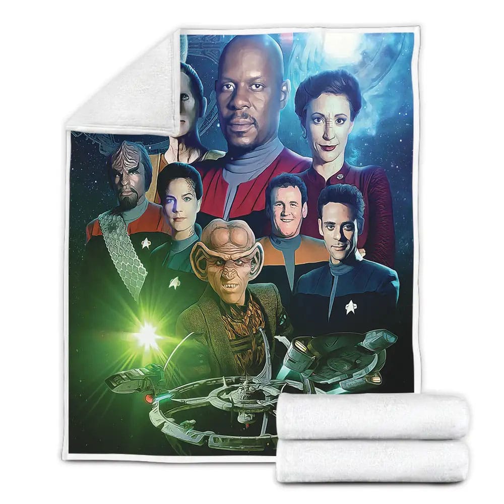 Star Trek Deep Space Nine 1993?1999 Poster Movie Poster Fleece Blanket Gift For Christmas Thanksgiving Halloween