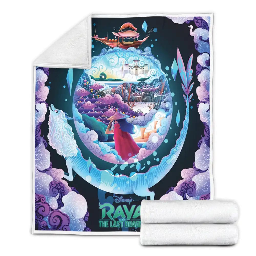 Raya And The Last Dragon 2021 Poster Movie Poster Fleece Blanket Gift For Birthday Halloween Christmas Thanksgiving