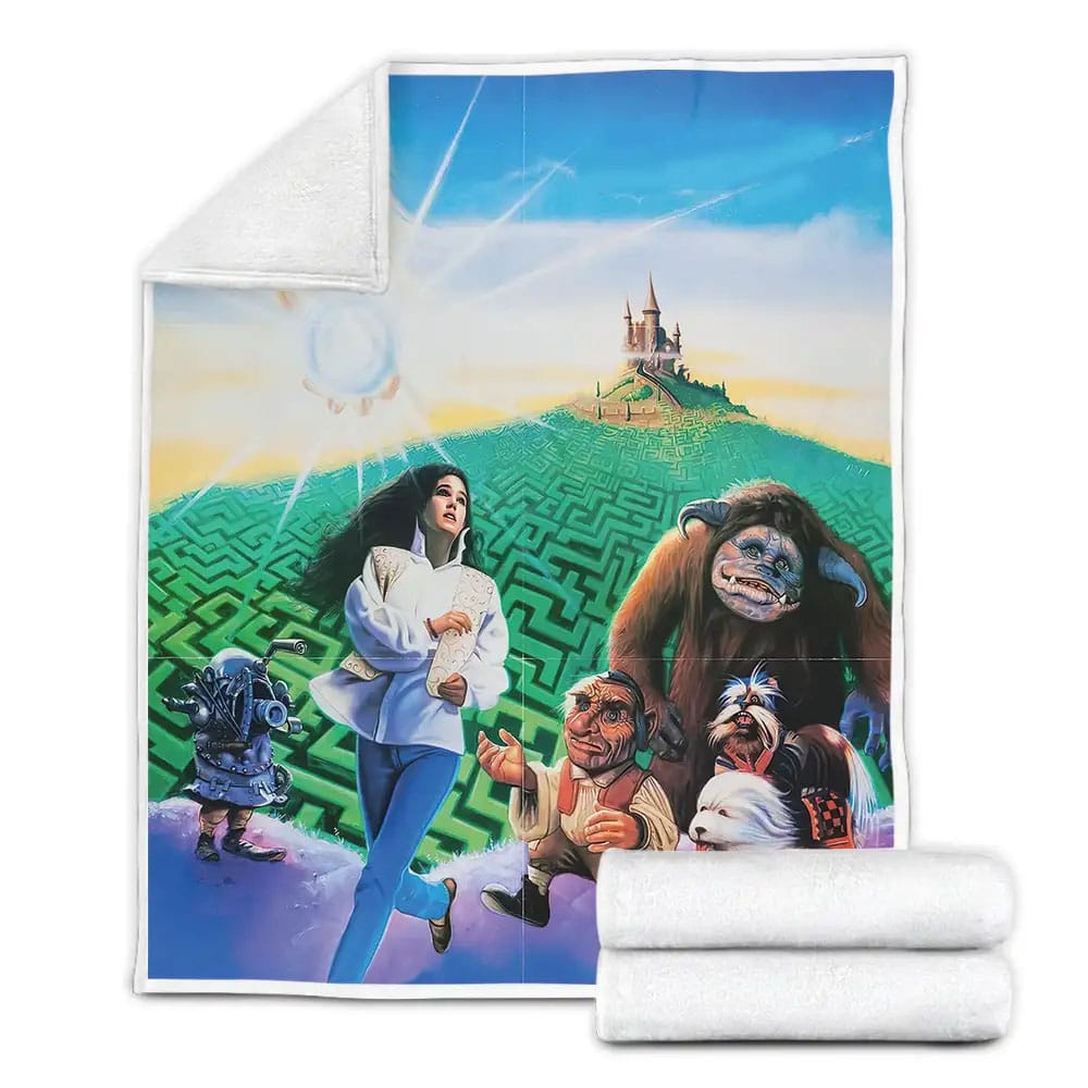 Labyrinth 1986 Movie Amazing Tale Of Never-Ending Fantasy Fleece Blanket Gift For Christmas Thanksgiving Halloween