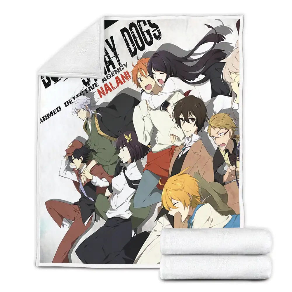 Bungou Stray Dogs Anime Manga Bungo Sutorei Doggusu Fleece Blanket Gift For Birthday Halloween Christmas Thanksgiving