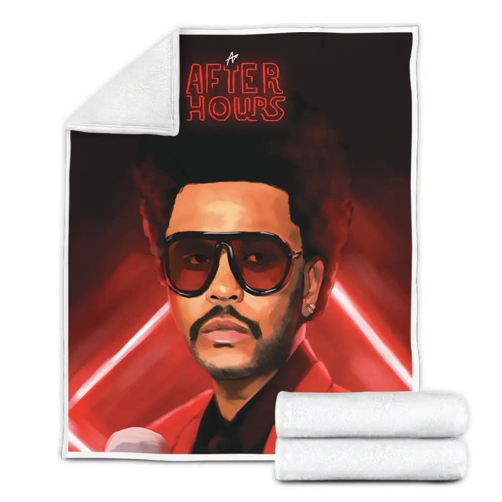 The Weeknd In After Hours Album Concept Arts Painting Fleece Blanket Gift For Birthday Halloween Christmas Thanksgiving
