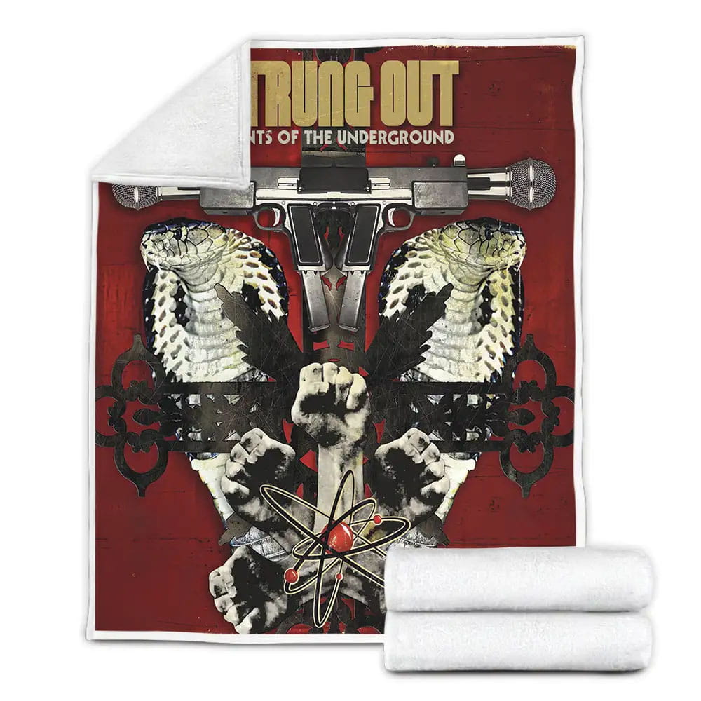 Strung Out Band Agents Of The Underground Album Cover Fleece Blanket Gift For Birthday Halloween Christmas Thanksgiving