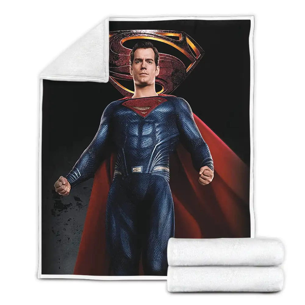 Superman Dc Comics Character Henry Cavill In The Dark Fleece Blanket Gift For Birthday Halloween Christmas Thanksgiving
