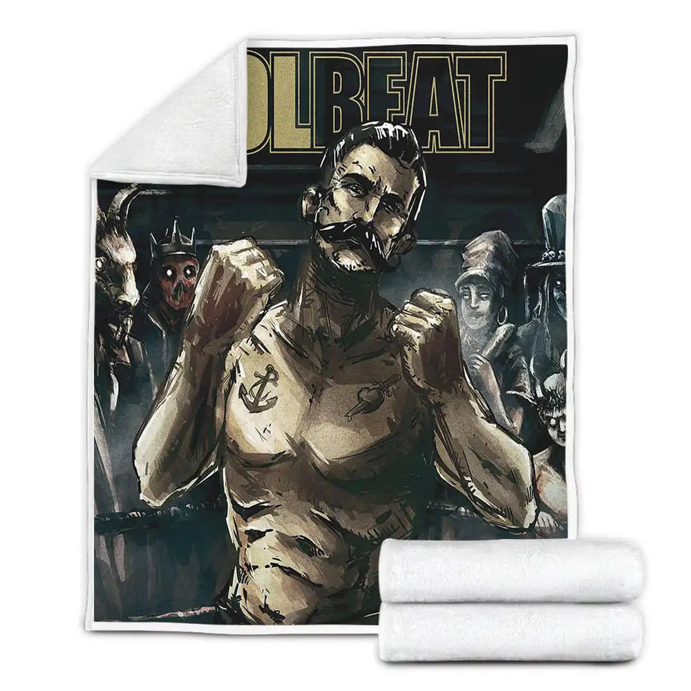 Volbeat Band Seal The Deal And Lets Boogie Album Cover Fleece Blanket Gift For Birthday Halloween Christmas Thanksgiving