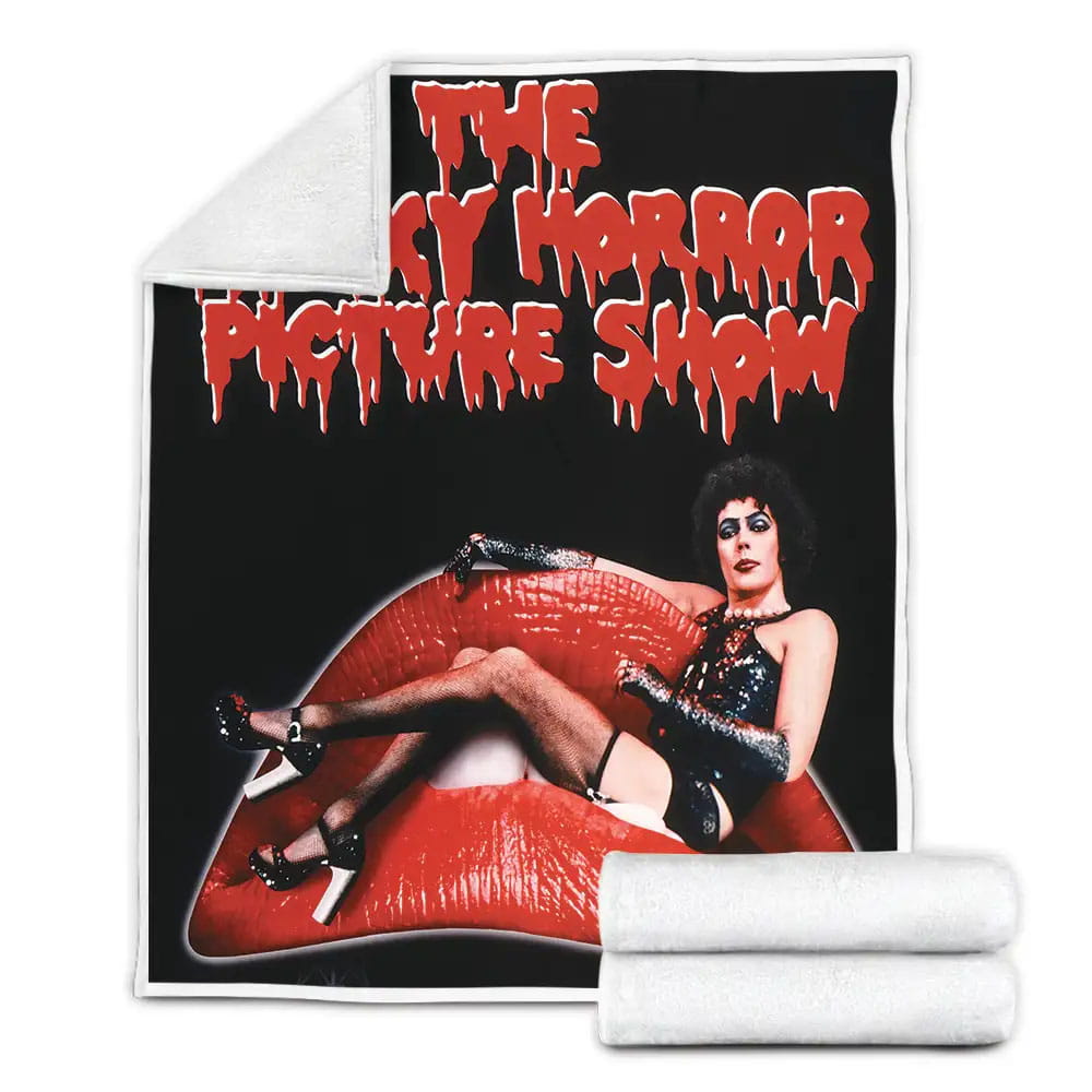 The Rocky Horror Picture Show 1975 Poster Movie Poster Fleece Blanket Gift For Birthday Halloween Christmas Thanksgiving