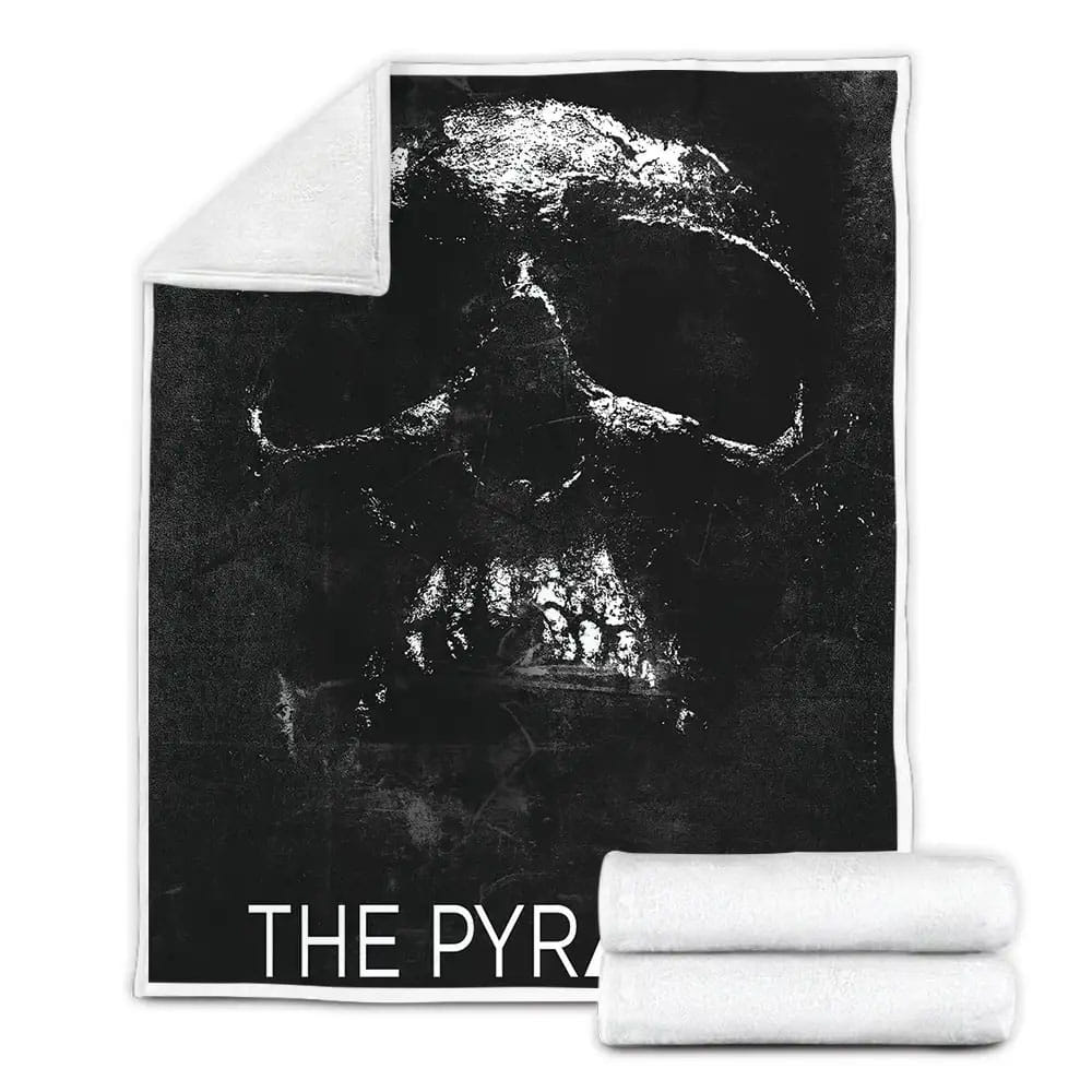 The Pyramid The Curse Is Real Black And White Movie Poster Fleece Blanket Gift For Birthday Halloween Christmas Thanksgiving