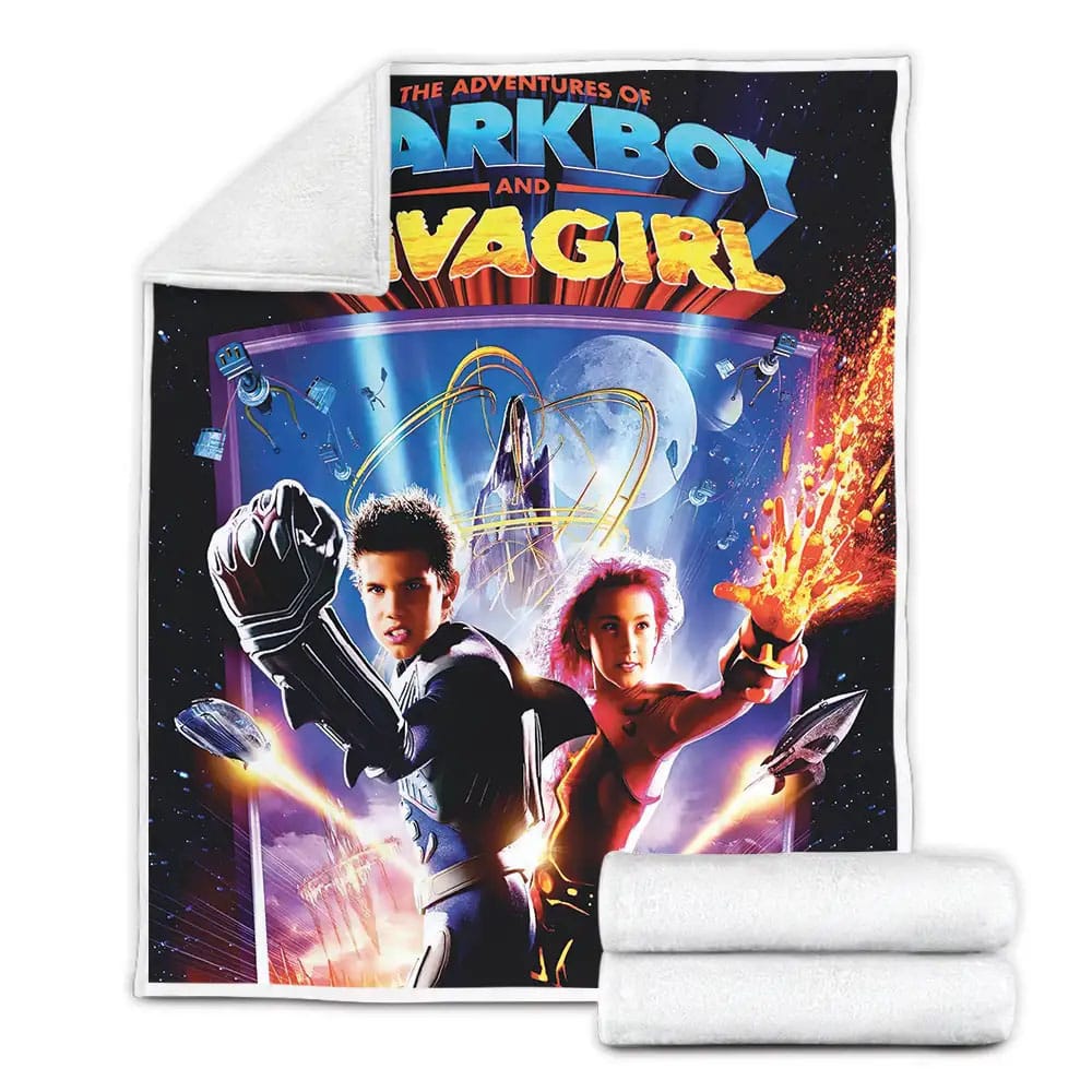 The Adventures Of Sharkboy And Lavagirl 2005 Sharkboy And Lavagirl Movie Poster Fleece Blanket Gift For Wife Husband Besties