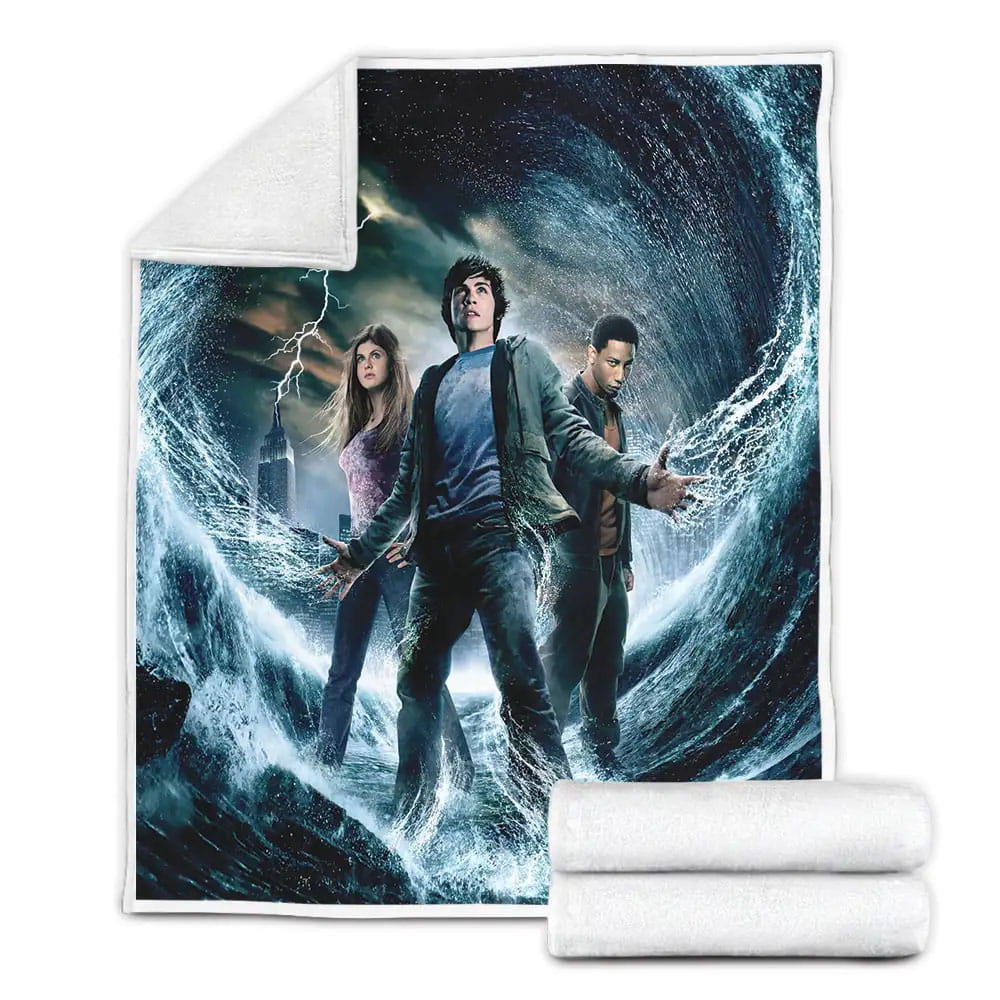Percy Jackson And The Olympians The Lightning Thief The Big Wave Fleece Blanket Gift For Christmas Thanksgiving Halloween