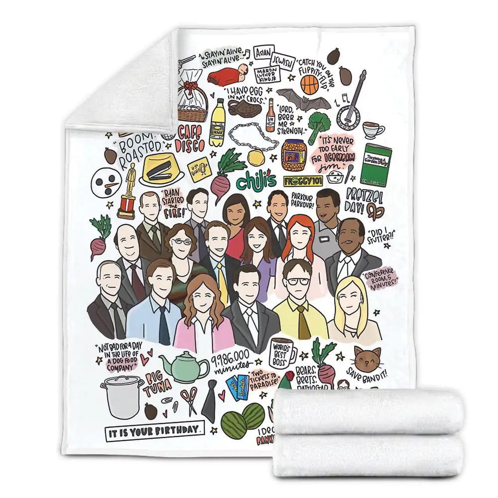 The Office  Parkour Boom Roasted Lord Beer Me Strengths Fleece Blanket Gift For Birthday Halloween Christmas Thanksgiving