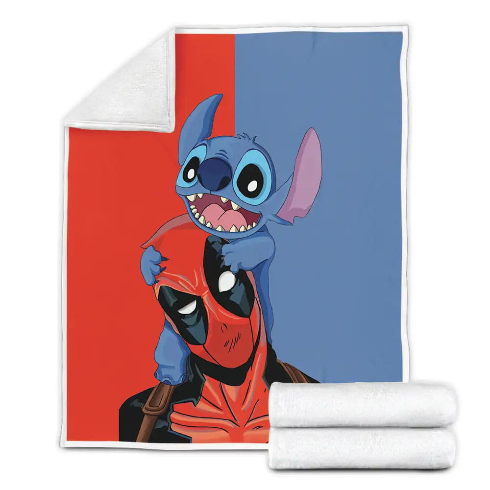 Stitch And Deadpool Disney Do You Really Know Where Francis Is Fleece Blanket 