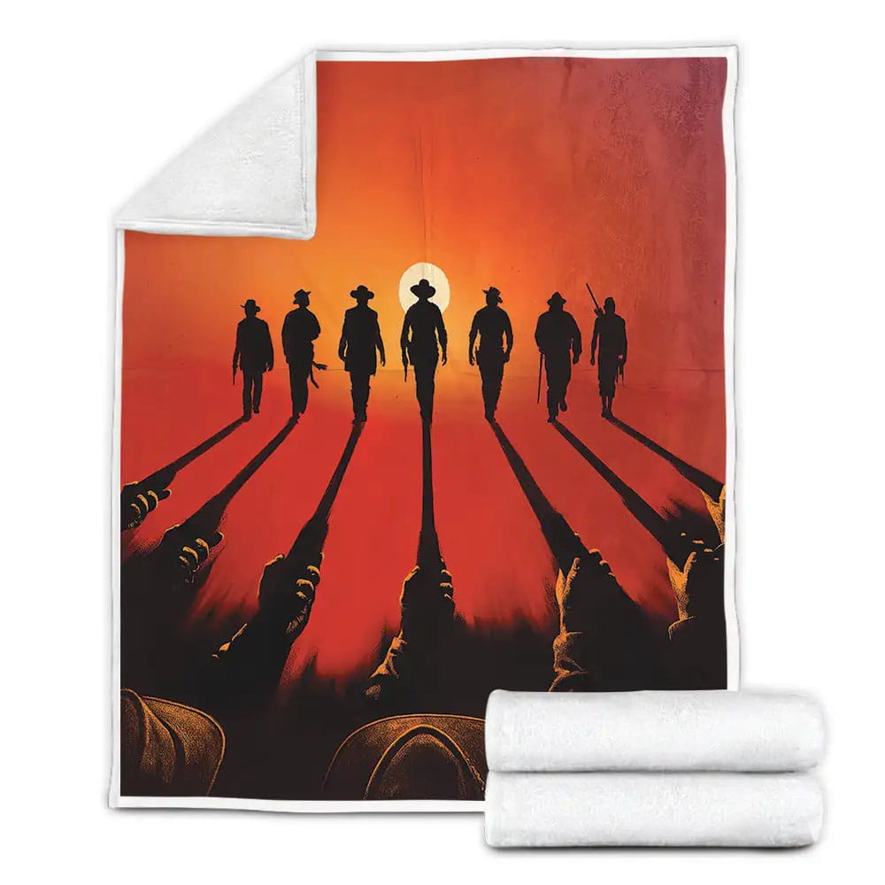 The Magnificent Seven 1960 Just Has A Number Movie Poster Fleece Blanket 