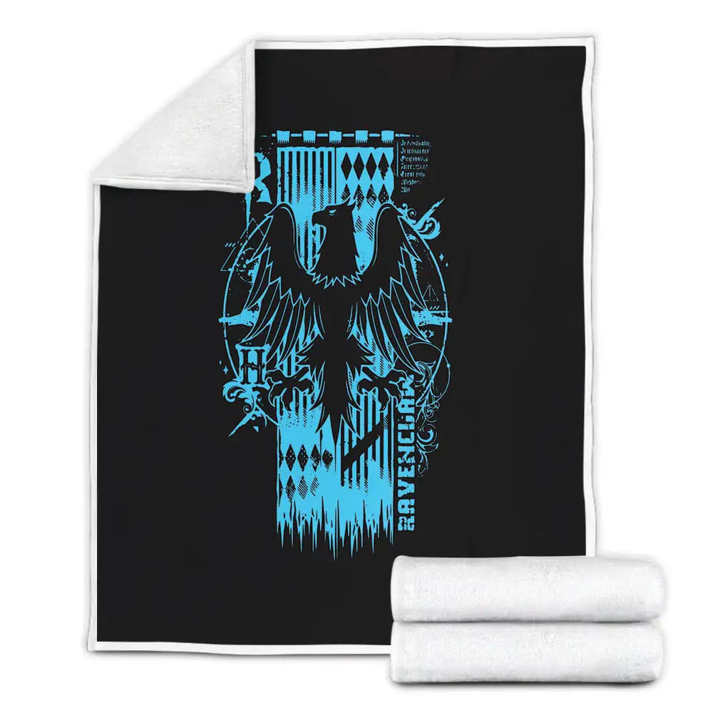 Harry Potter Symbol Of House Ravenclaw Wit Wisdom And Creativity Fleece Blanket Gift For Christmas Thanksgiving Halloween