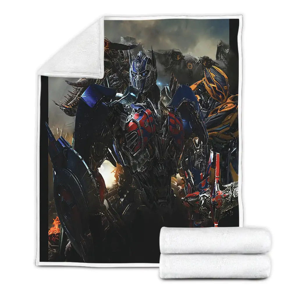 Transformers Age Of Extinction 2014 Poster Movie Poster Fleece Blanket Gift For Birthday Halloween Christmas Thanksgiving