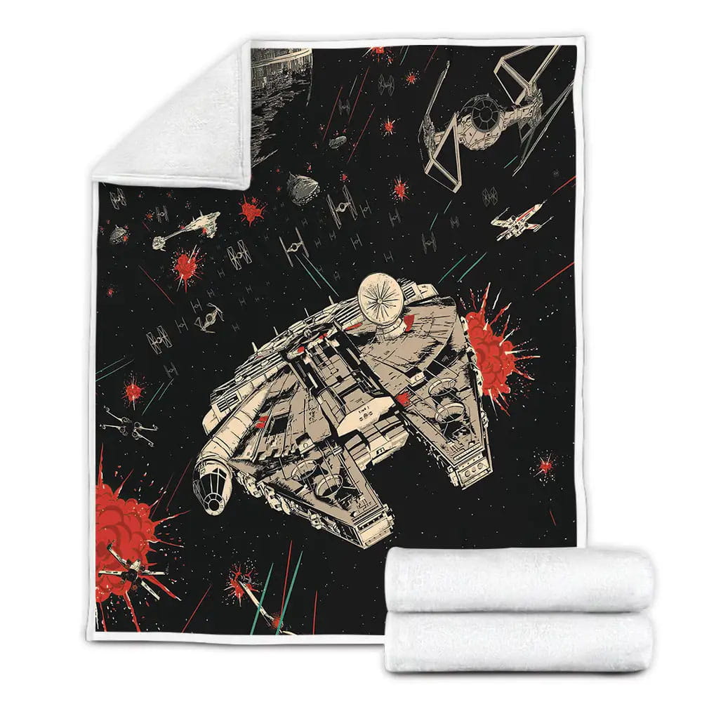 Star Wars Episode Vi ? Return Of The Jedi Art Of Scene In The Film Movie Poster Fleece Blanket Gift For Wife Husband Besties