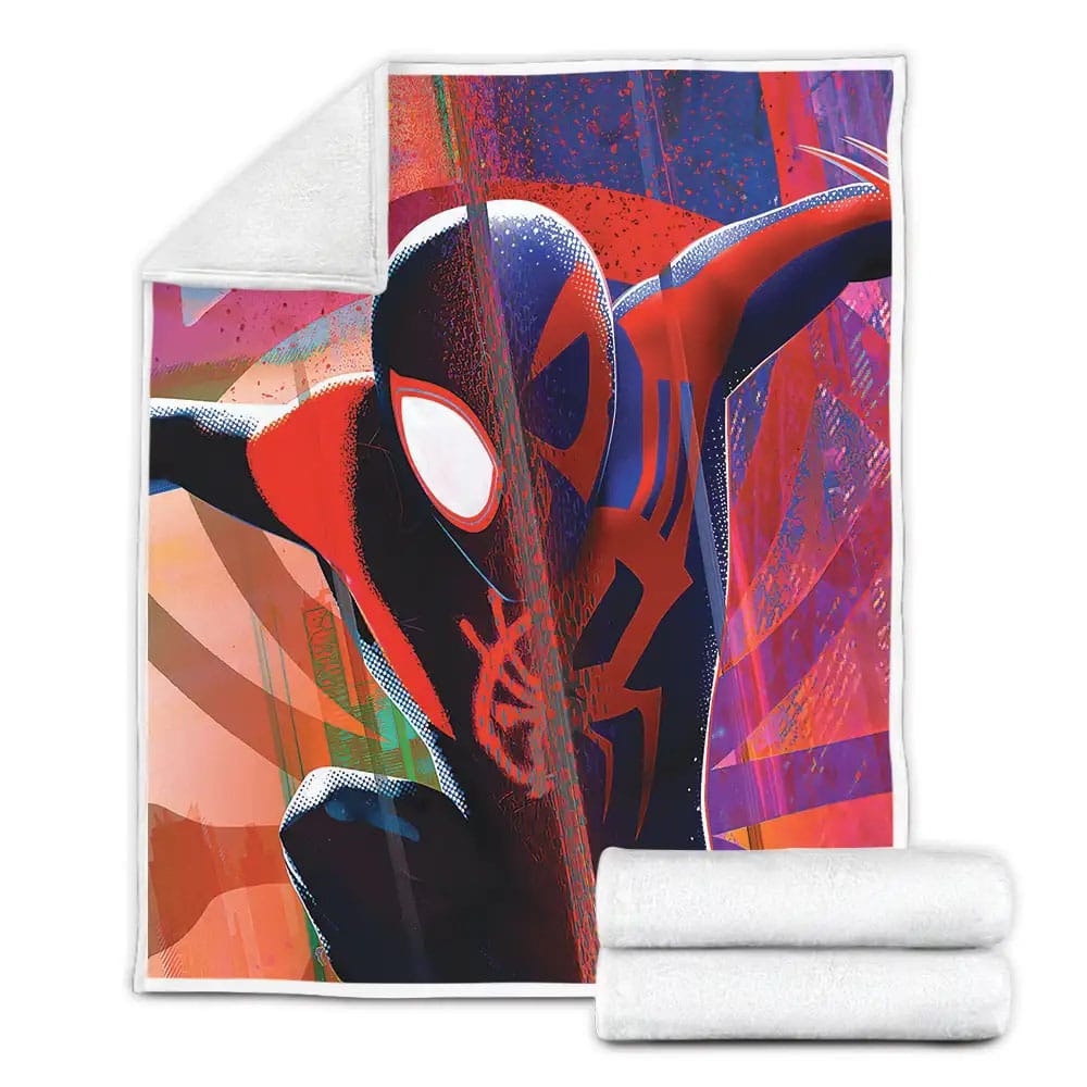 Miles Morales Spider-Man Split Suits From Into The Spider Verse Fleece Blanket 