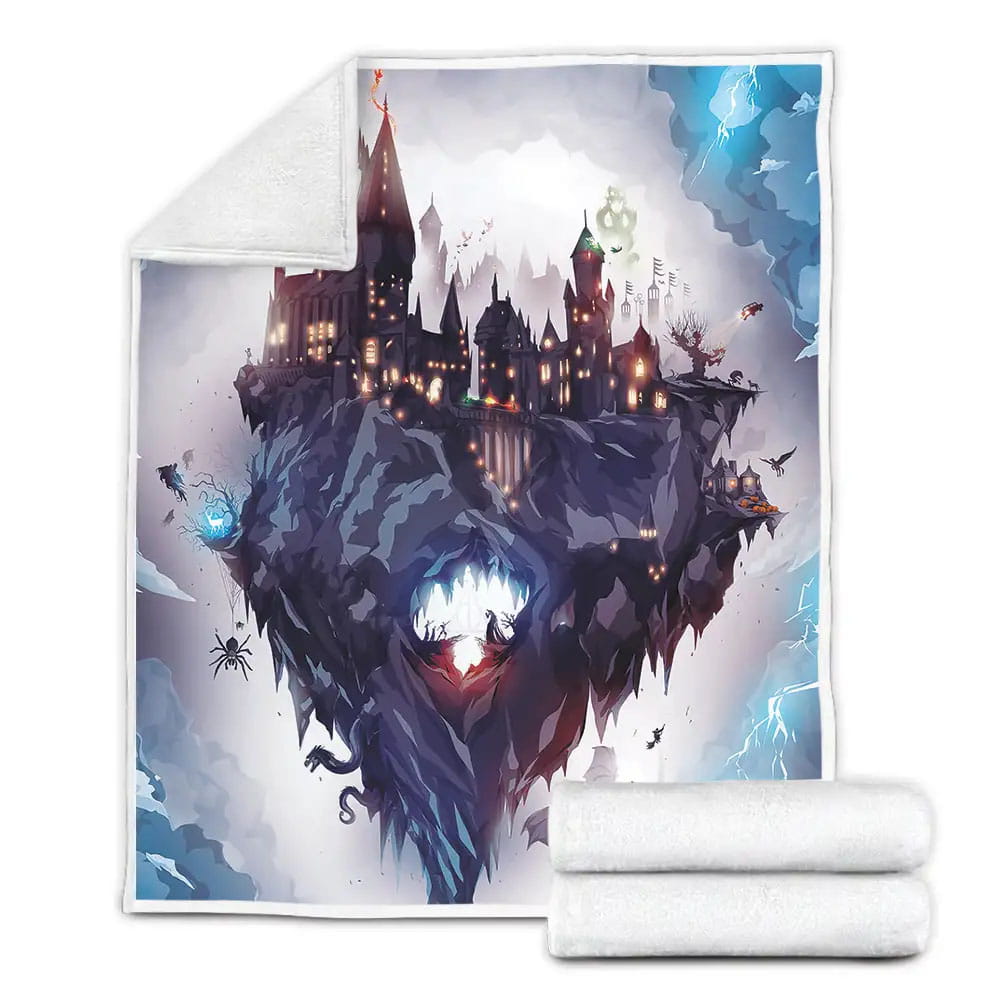 Harry Potter Hogwarts School Of Witchcraft And Wizardry Illustration Fleece Blanket 