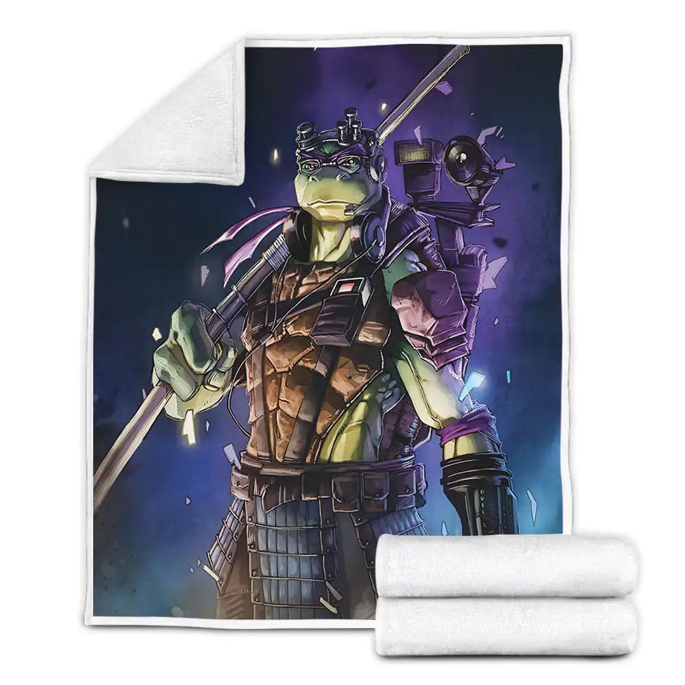 Teenage Mutant Ninja Turtles Donatello With Fully Equipped Gears Fleece Blanket 