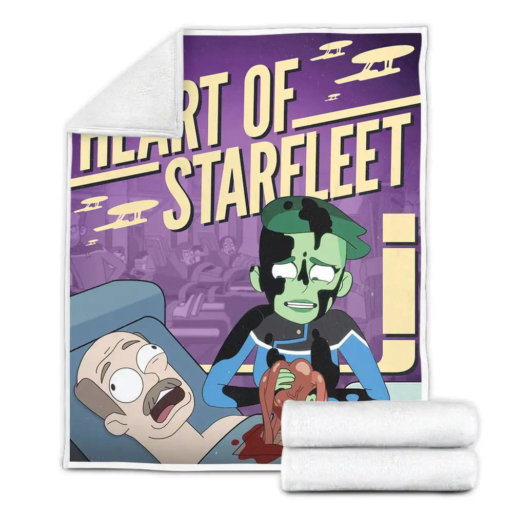 Star Trek Lower Decks 2020-  Movie Join The Heart Of Starfleet Fleece Blanket 