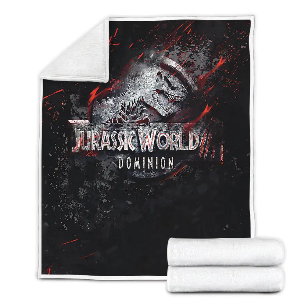 Jurassic World Dominion 2022 We Enter A New Era Movie Poster Fleece Blanket 