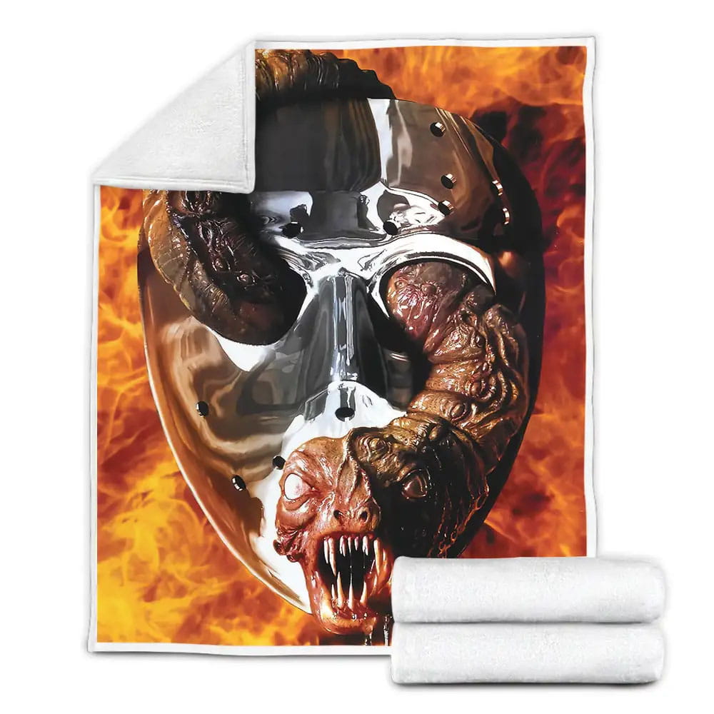 Jason Goes To Hell The Final Friday 1993 Movie Poster Artwork 2 Fleece Blanket 