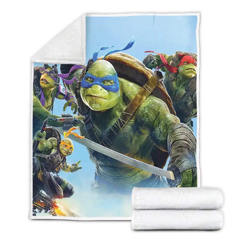 Teenage Mutant Ninja Turtles Out Of The Shadows 2016 Heaven Movie Poster Fleece Blanket 