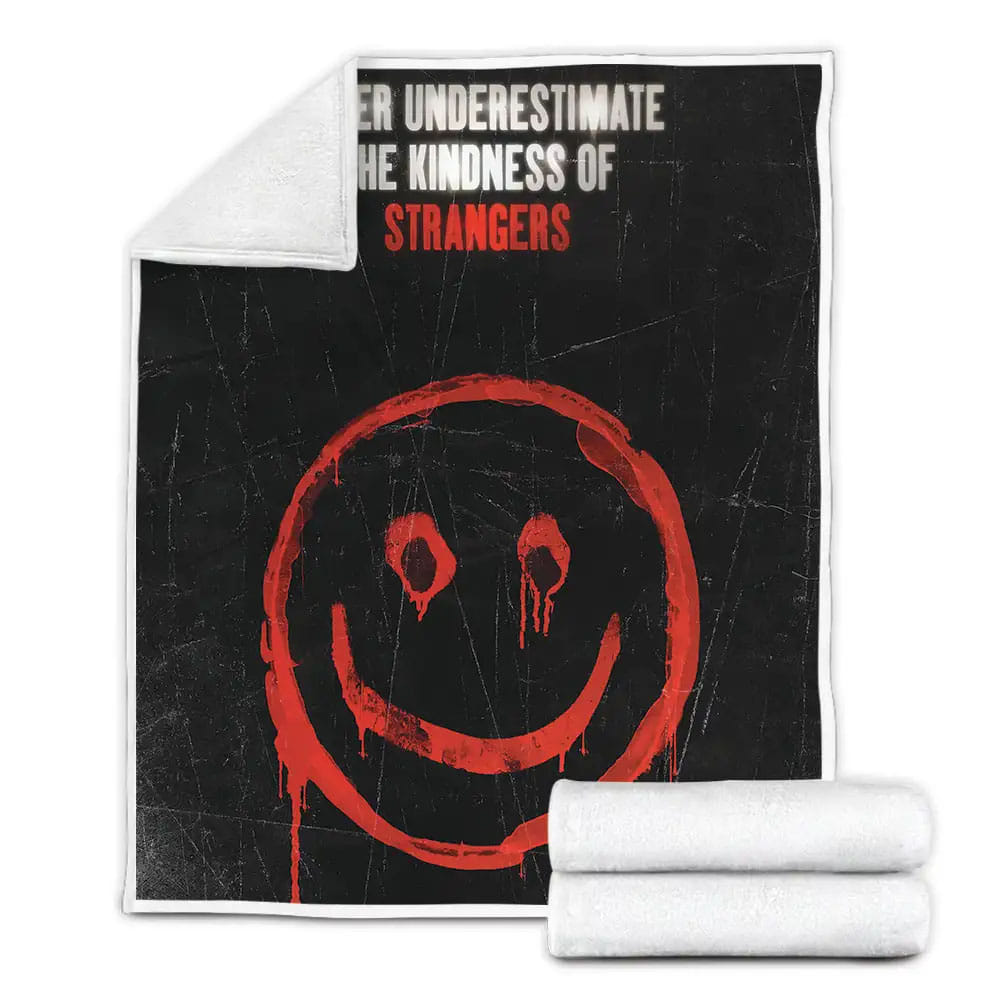 The Strangers Prey At Night Never Underestimate The Kindness Of Strangers Movie Poster Sheet Fleece Blanket 