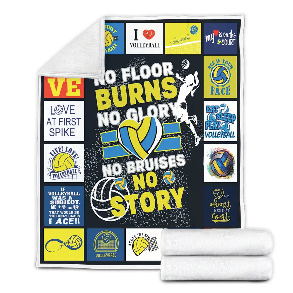 Volleyball Fleece Blanket Gift For Mothers Day Fathers Day