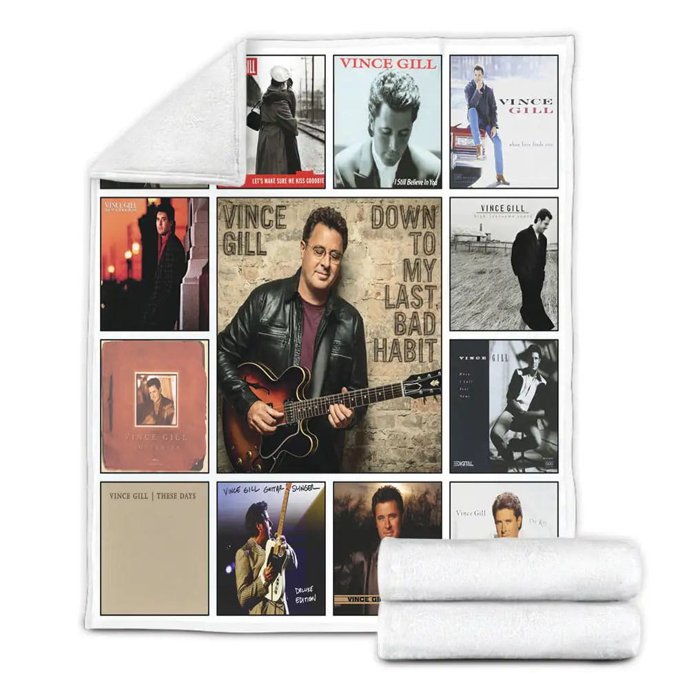 Vince Gill Fleece Blanket Perfect 
