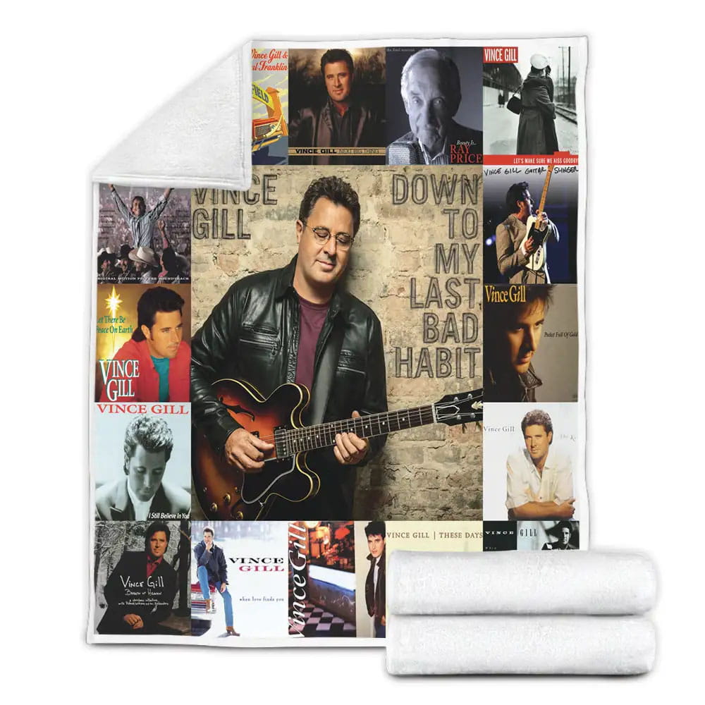 Vince Gill Fleece Blanket Gift For Mothers Day Fathers Day