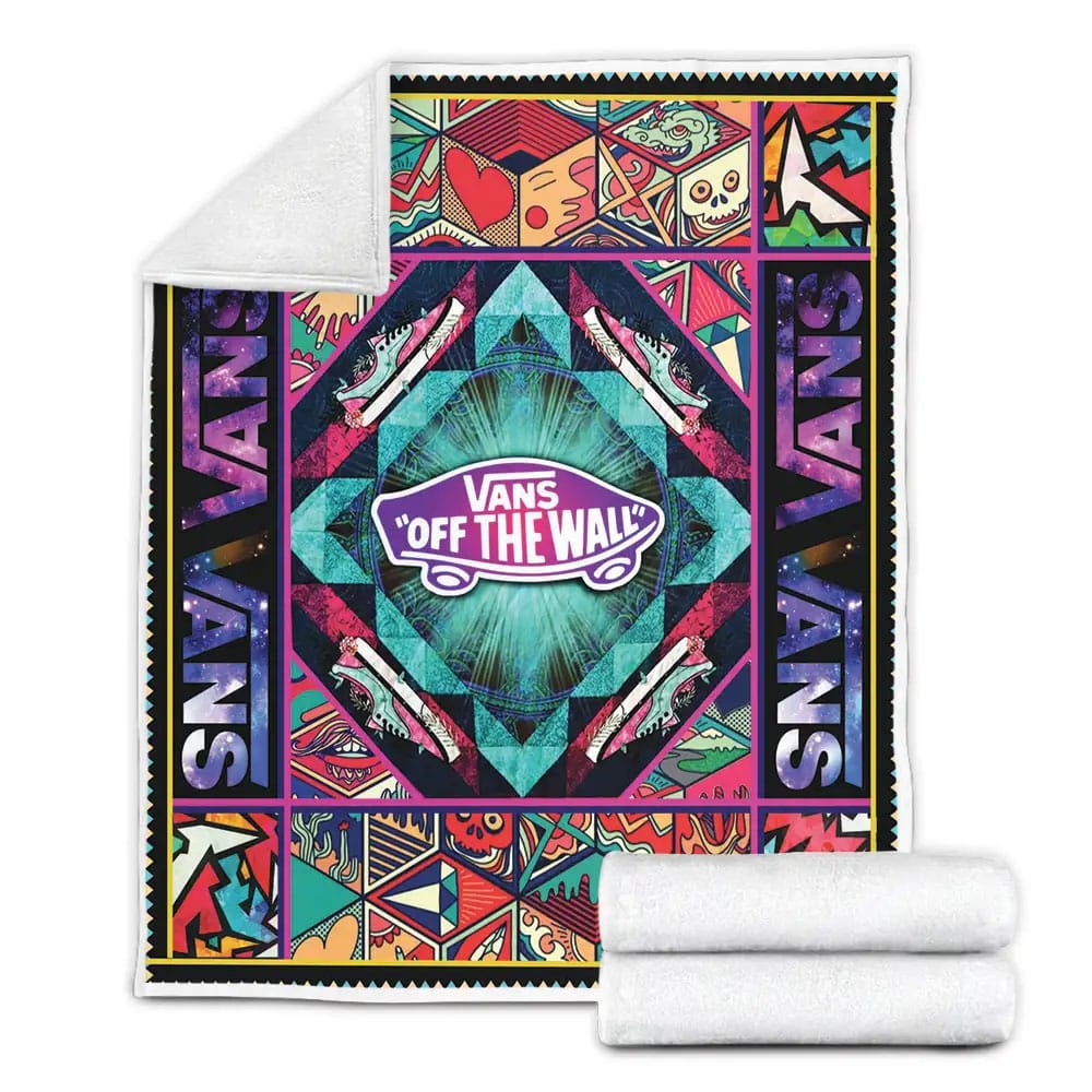 Vans Fleece Blanket Gift For Birthday Halloween Christmas