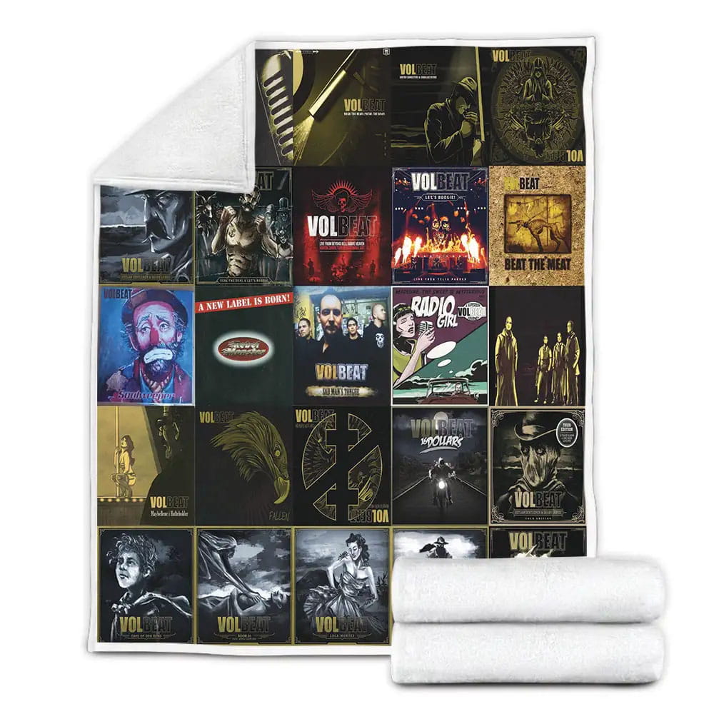 Volbeat Album Covers Fleece Blanket Gift For Birthday Halloween Christmas