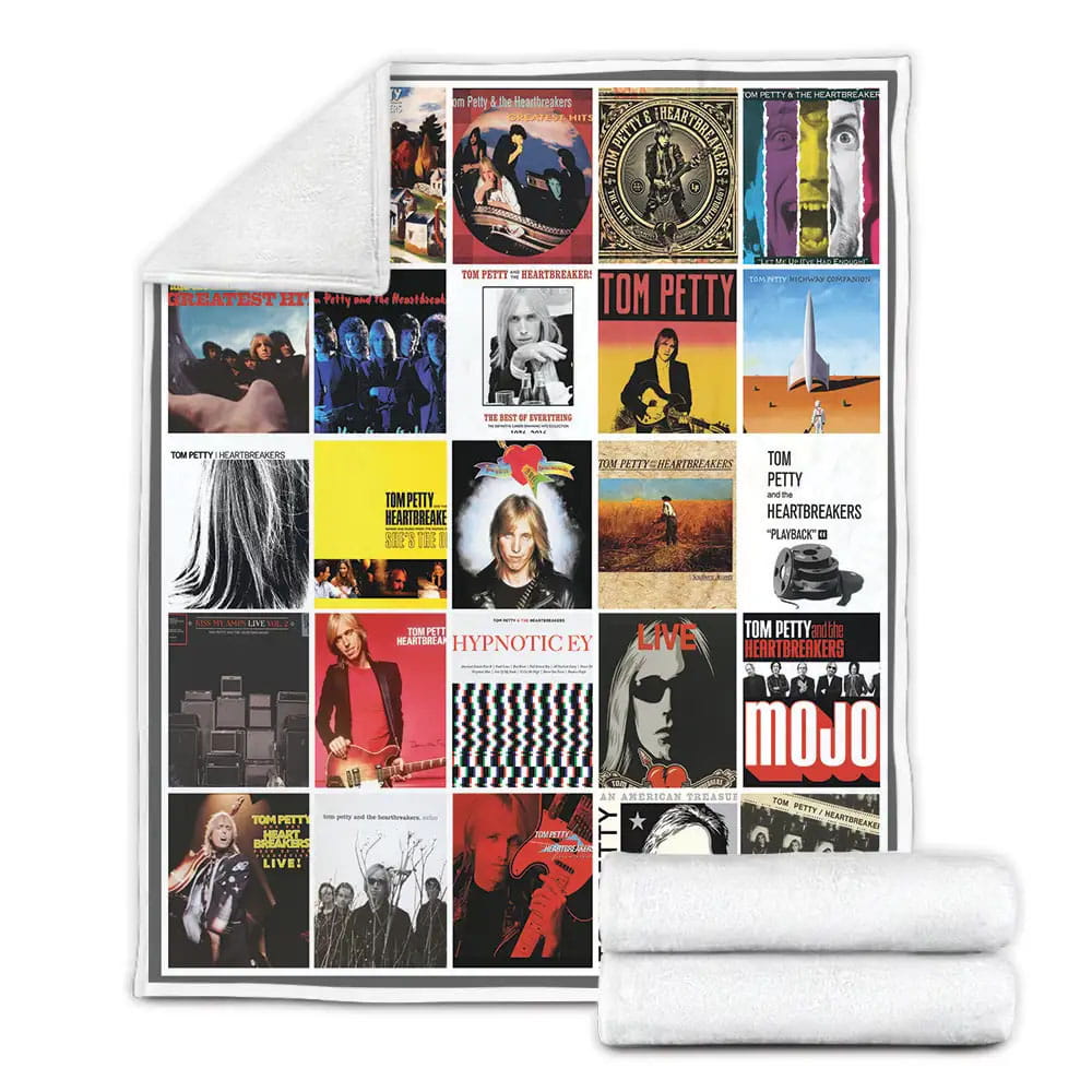 Tom Petty Albums Cover Poster Fleece Blanket Perfect 