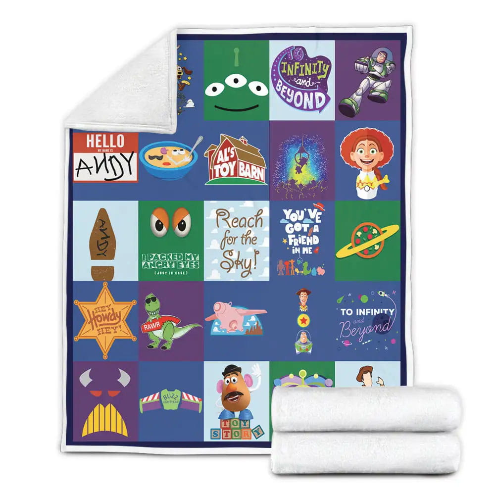 Toy Story Fleece Blanket Gift For Birthday Halloween Christmas