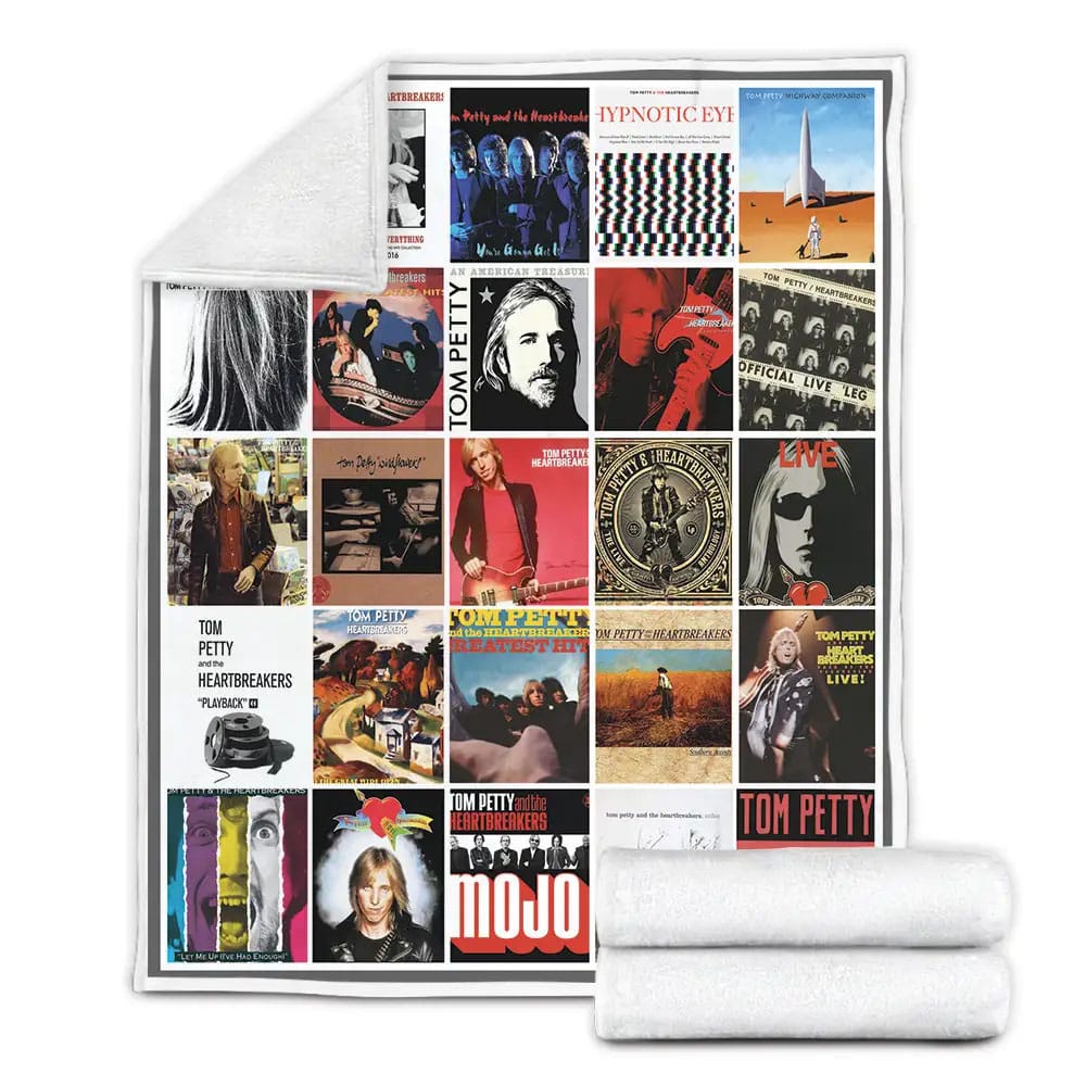 Tom Petty Albums Cover Poster Fleece Blanket Gift For Mothers Day Fathers Day