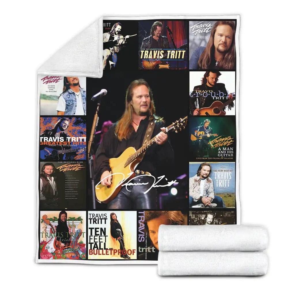Travis Tritt Fleece Blanket Gift For Birthday Halloween Christmas