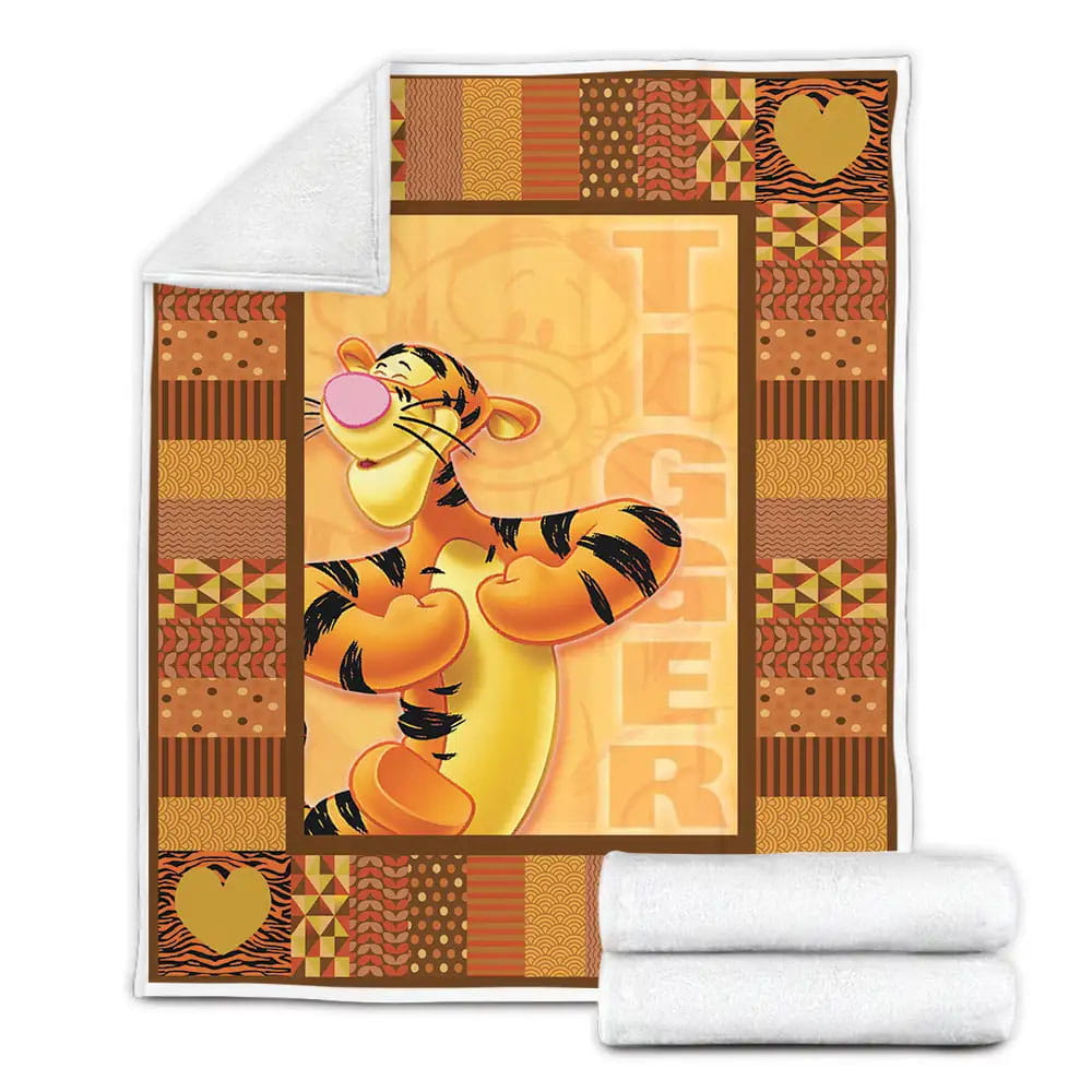 Tigger Disney Winnie The Pooh Fleece Blanket Gift For Wife Husband Besties