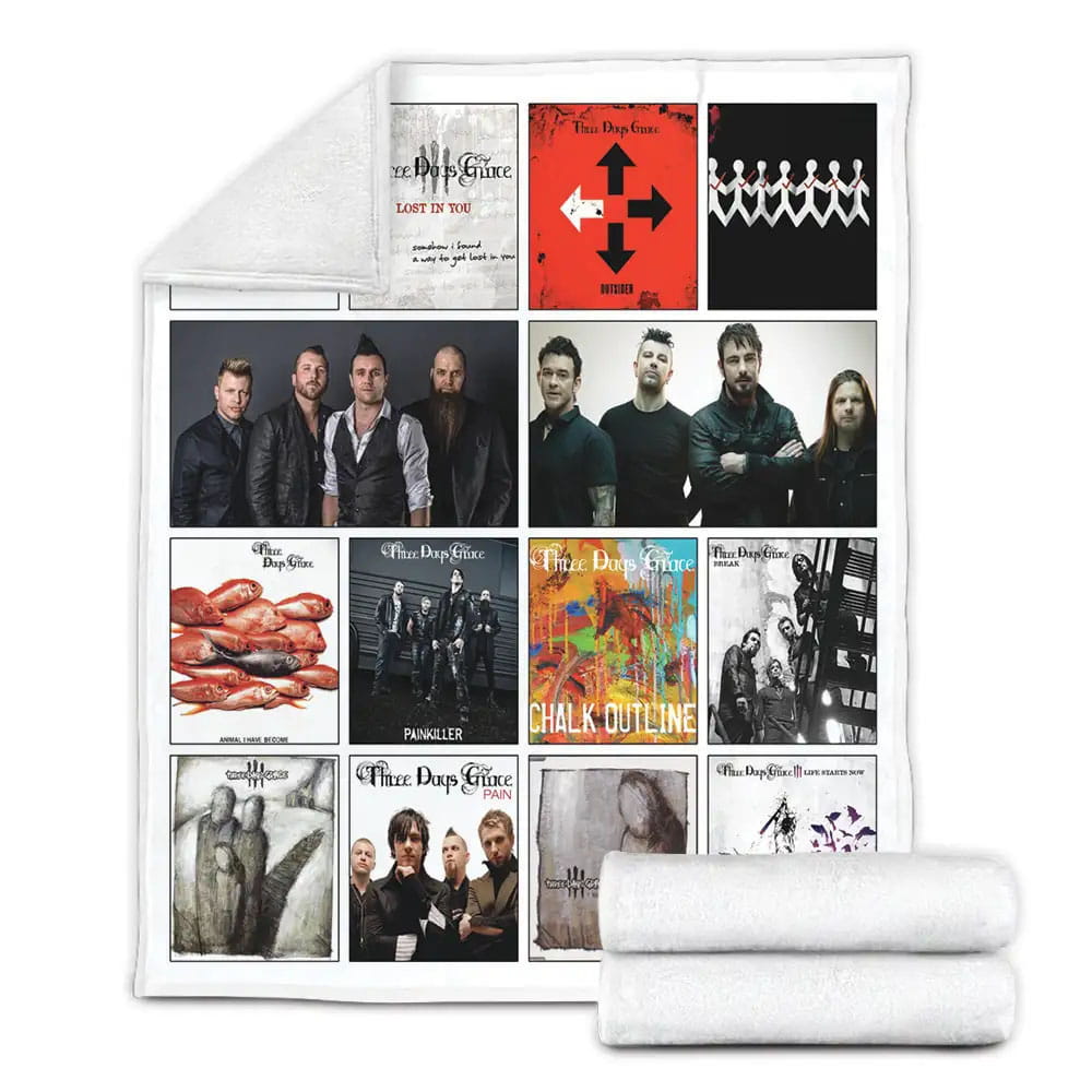 Three Days Grace Albums Fleece Blanket Perfect 
