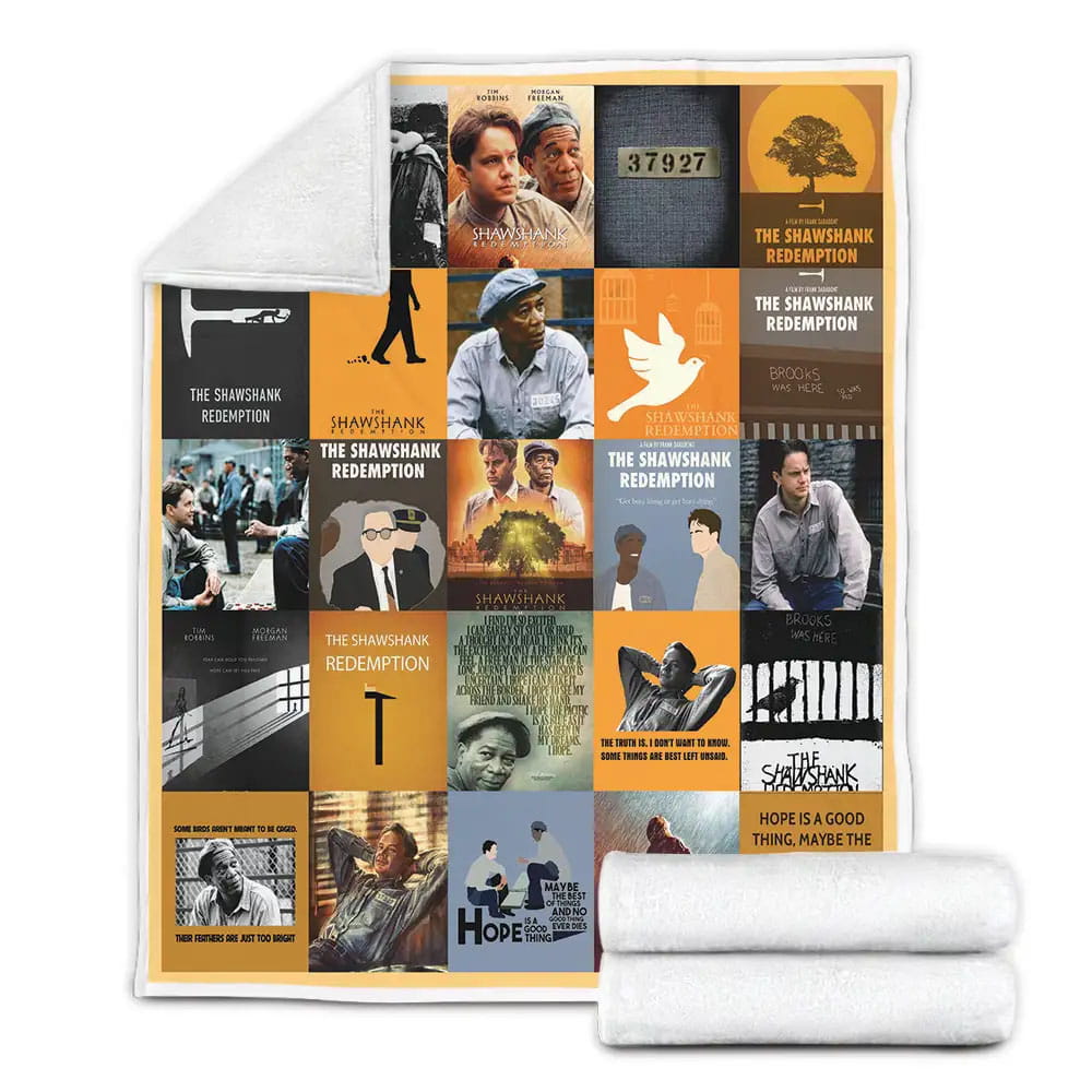 The Shawshank Redemption Poster Fleece Blanket Gift For Birthday Halloween Christmas