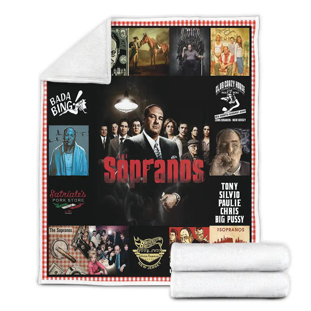 The Sopranos Poster Fleece Blanket Gift For Mothers Day Fathers Day