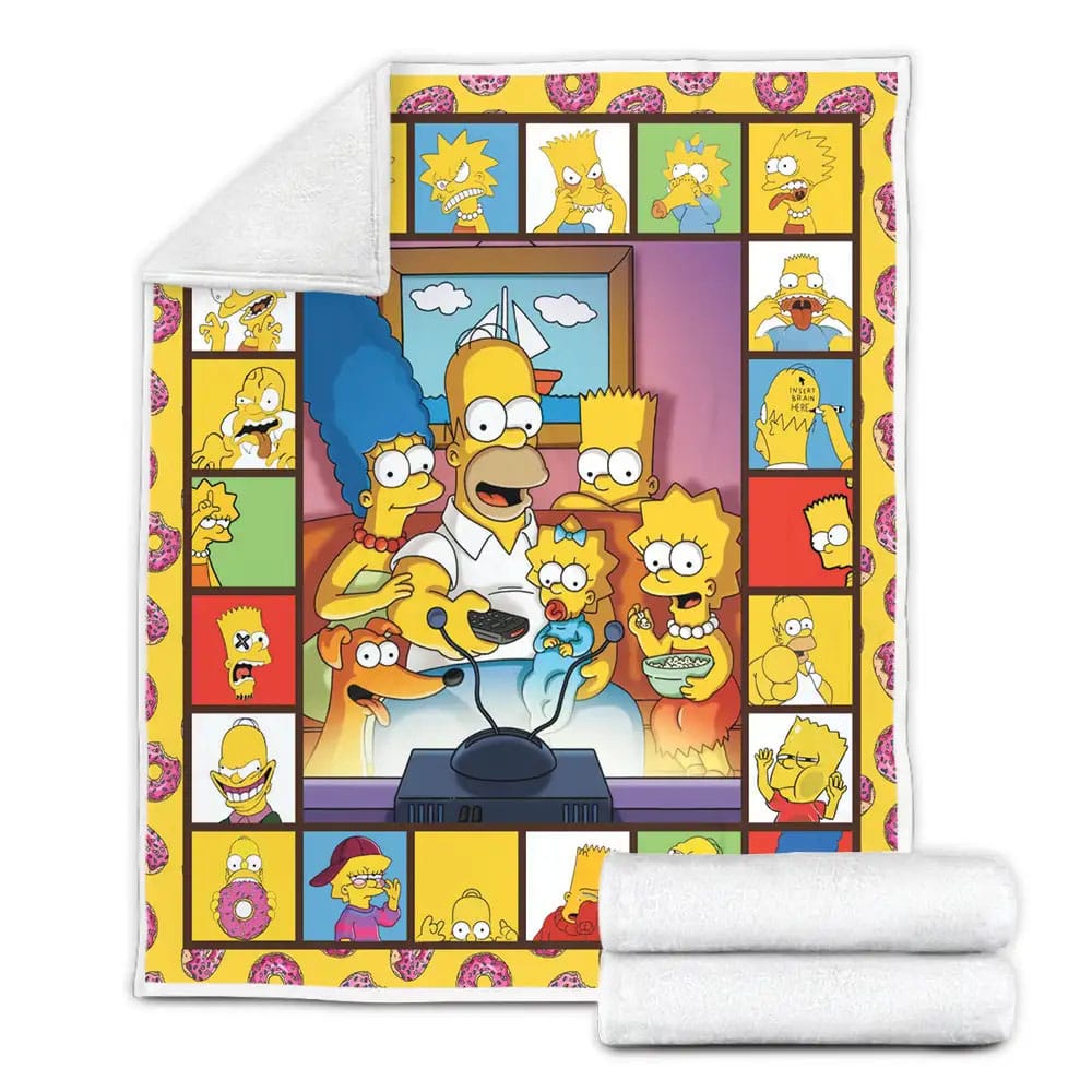 The Simpsons Fleece Blanket Gift For Wife Husband Besties
