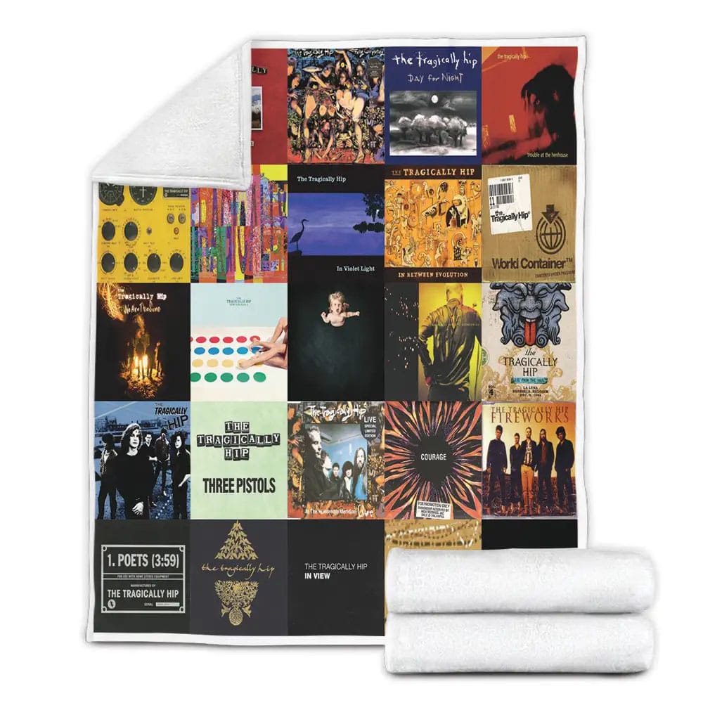 The Tragically Hip Album Covers Fleece Blanket Gift For Birthday Halloween Christmas