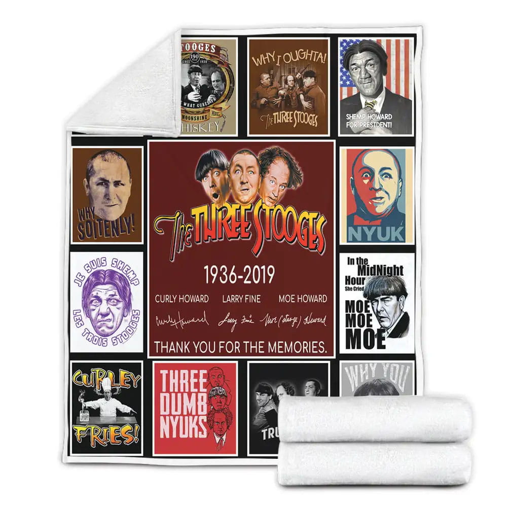 The Three Stooges Fleece Blanket Gift For Mothers Day Fathers Day