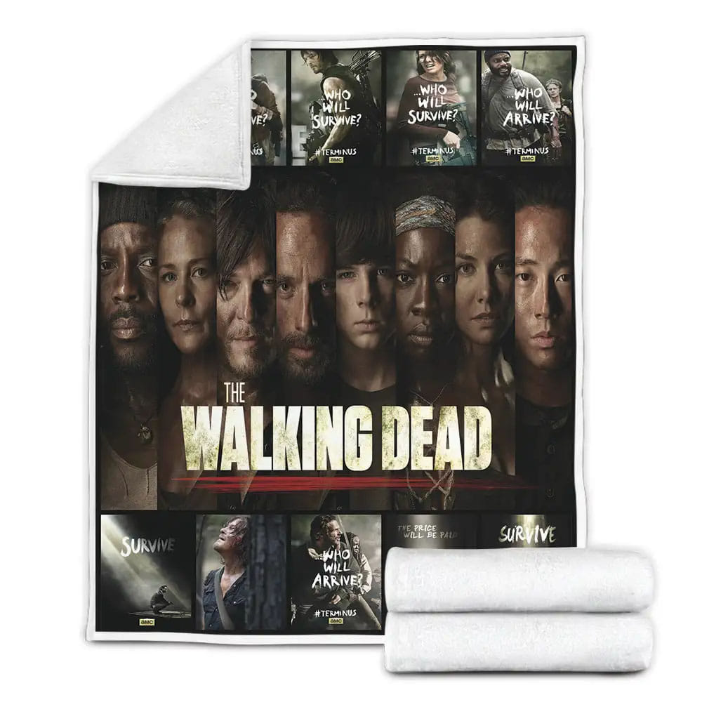 The Walking Dead Fleece Blanket Gift For Birthday Halloween Christmas