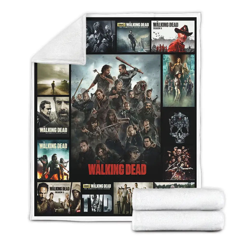 The Walking Dead Tv Series Fleece Blanket Gift For Mothers Day Fathers Day